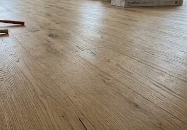 Somerset engineered hardwood flooring installed by 2020 Flooring showing wide-plank wood grain in a residential room