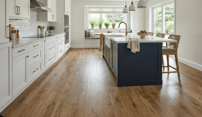 Luxury vinyl plank kitchen flooring installation by 2020 Flooring