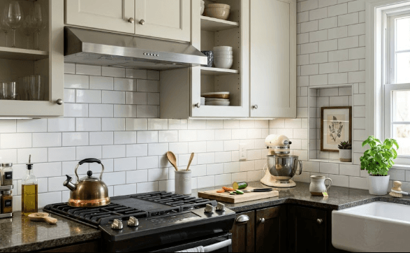 Classic subway tile kitchen backsplash installation by 2020 Flooring with clean grout lines