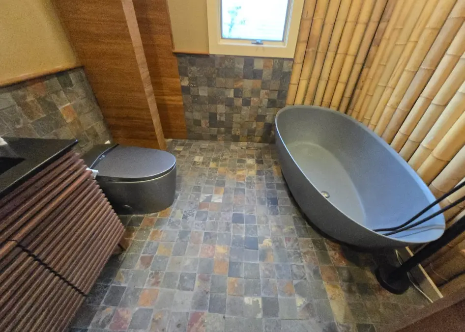 Tile and stone bathroom flooring installation by 2020 Flooring