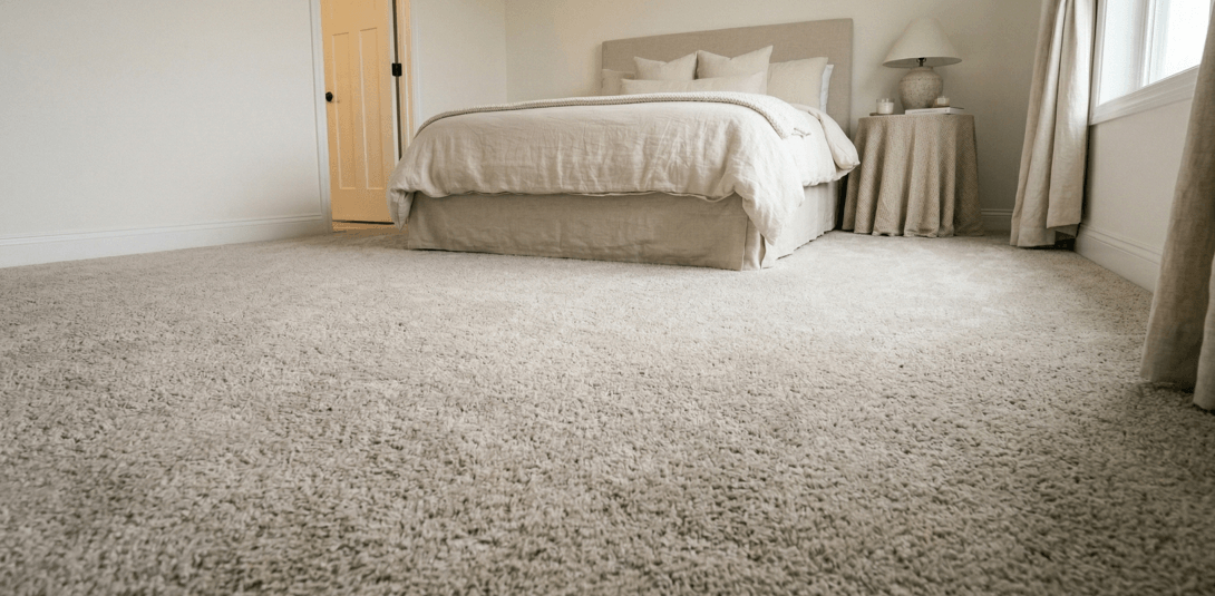 Bedroom carpet installation by 2020 Flooring — soft and warm underfoot