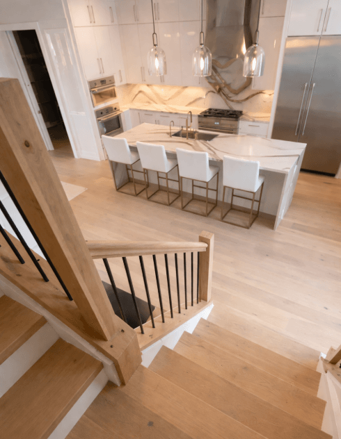 Oak hardwood flooring throughout a home — installed by 2020 Flooring in Maryland