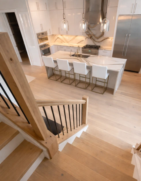 Oak hardwood flooring throughout a home — installed by 2020 Flooring in Maryland