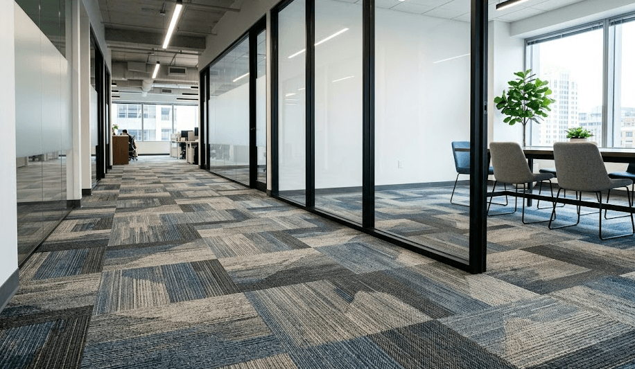 Commercial carpet tile flooring installation in Maryland by 2020 Flooring with modular carpet squares