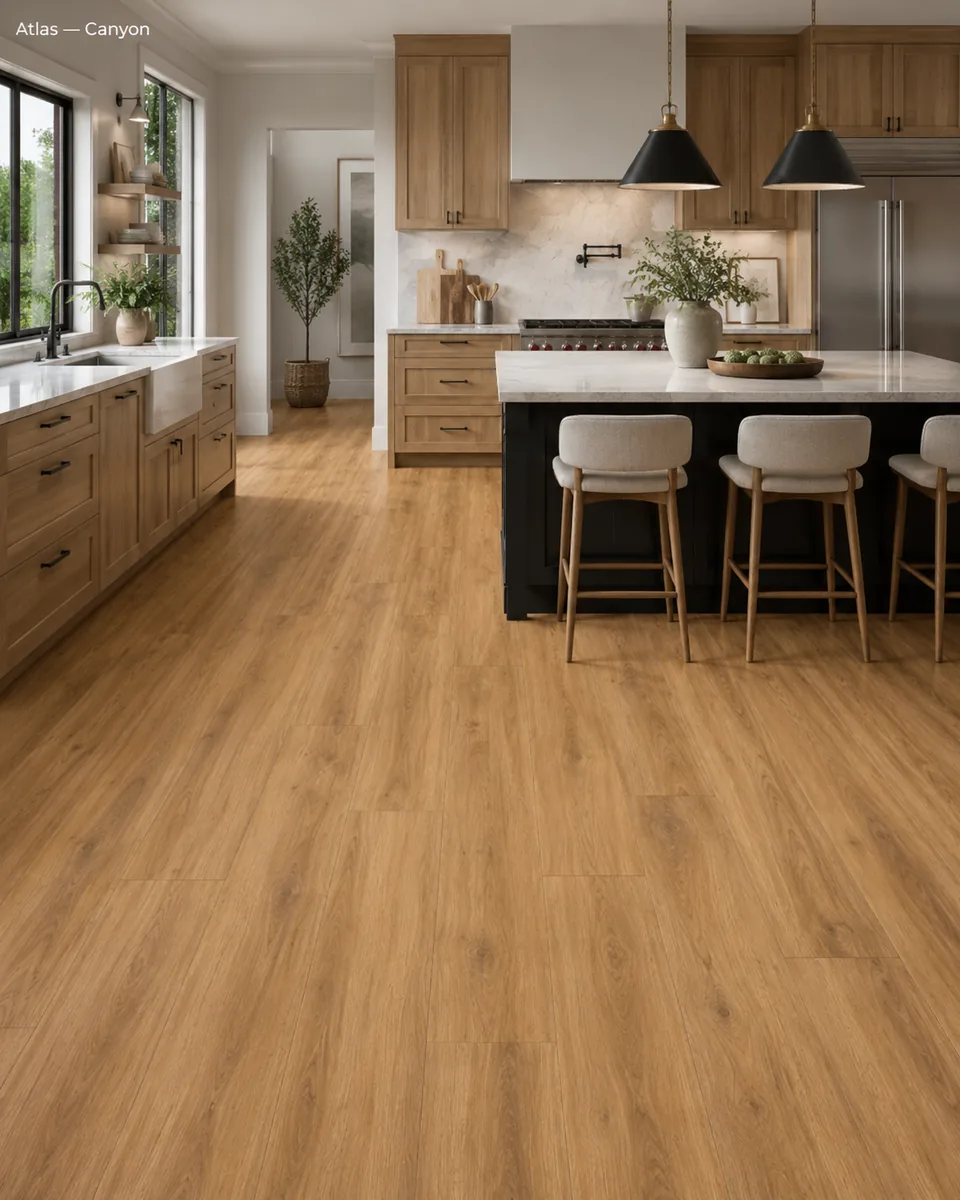 Mannington Restoration Atlas 7 2/3" Laminate in Canyon — available at 2020 Flooring