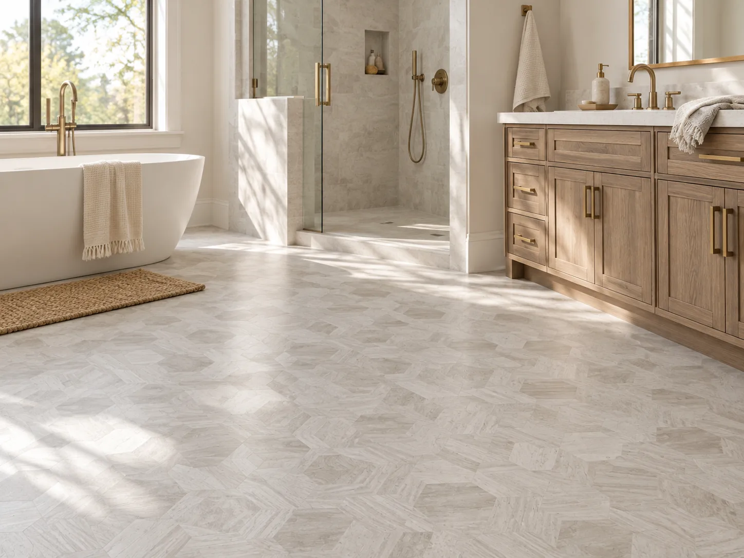 Mannington Jumpstart Hive Sheet Vinyl in Pollen — available at 2020 Flooring