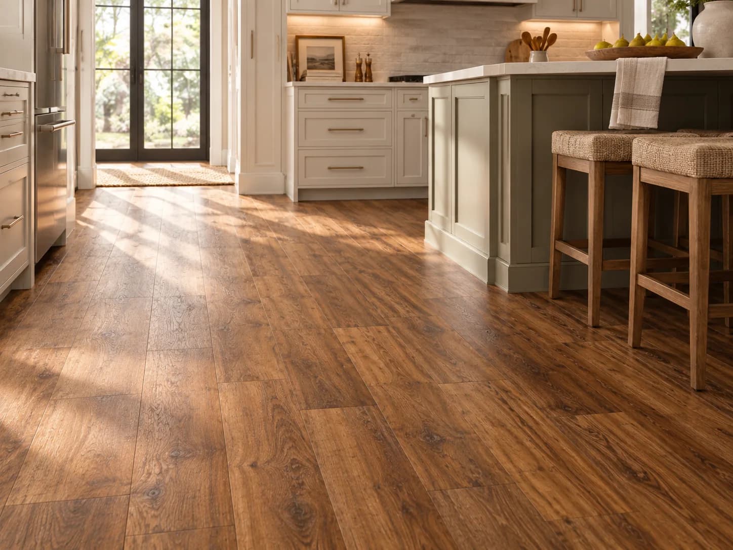 Mannington Jumpstart Woods Towne Sheet Vinyl in Cherry Spice — available at 2020 Flooring