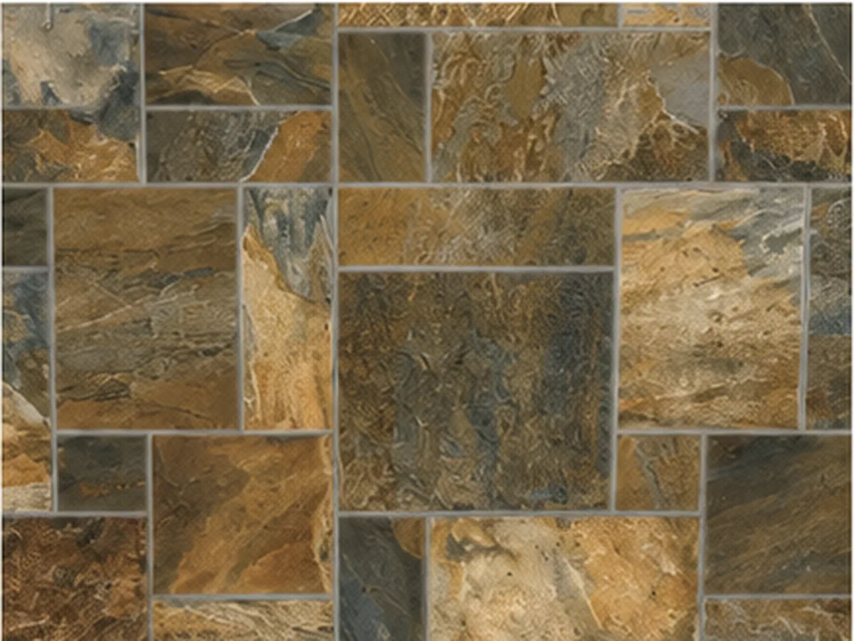 Mannington Platinum City Plaza Sheet Vinyl swatch in Calico