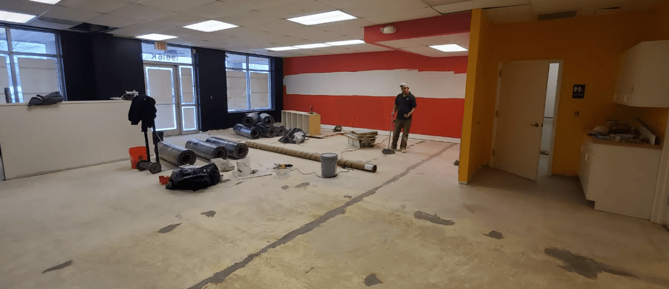 Gym Front Entrance Open View Before